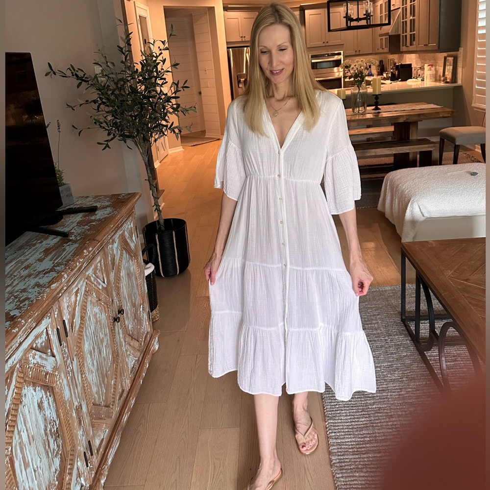 NWT XiRENA White Kendall Midi Dress (Size XS) - Picture 2 of 12